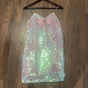 NWT Loveshack Fancy Kumi Dress in Irridescent, size 2